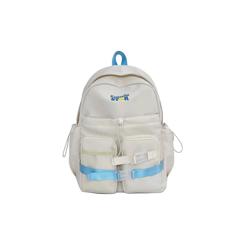 WICKBUEN Nylon Backpack Women's Blue/Pink/White/Black-12