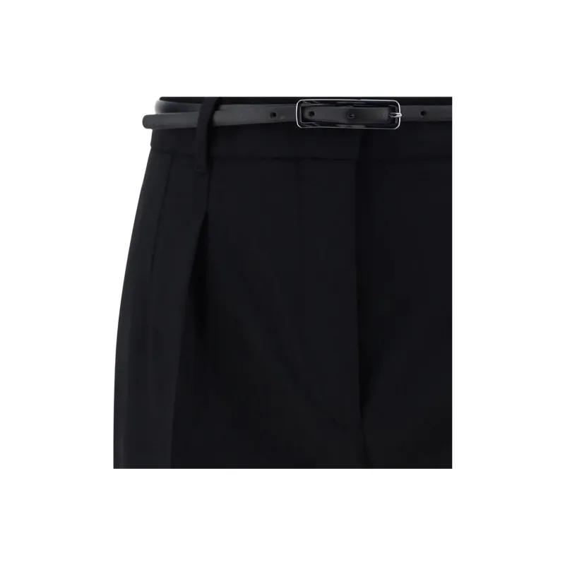MaxMara Studio Max Mara Belted High Waist Trousers-3
