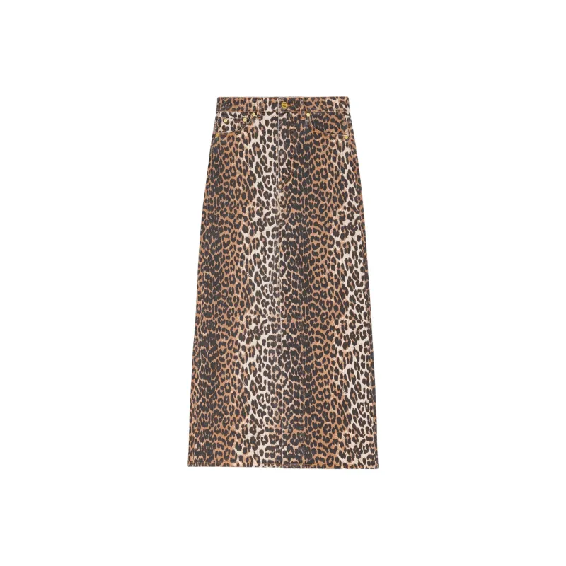 GANNI Denim Long Skirt Women's Multicolor-0