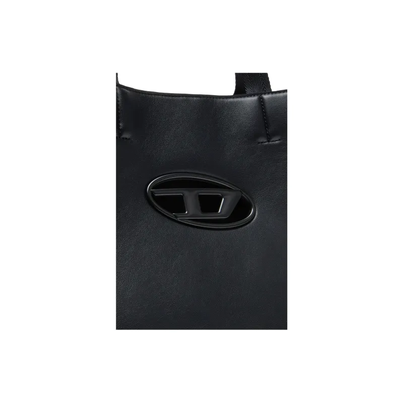 DIESEL Polyurethane Tote Bag, Shopping Bag, Handbag Regular Women's Black-4