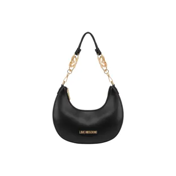 LOVE MOSCHINO Polyurethane Crescent Bag Shoulder Bag Women's Black
