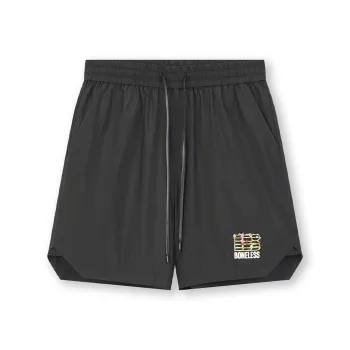 BONELESS Casual Shorts Unisex Black