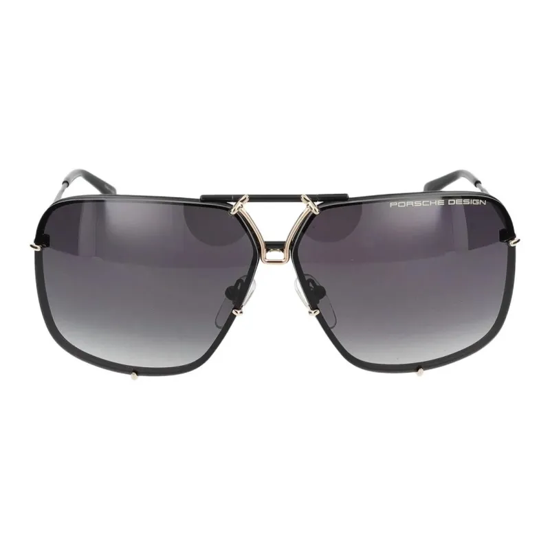 PORSCHE DESIGN Titanium Aviator Sunglasses Men's Black-2
