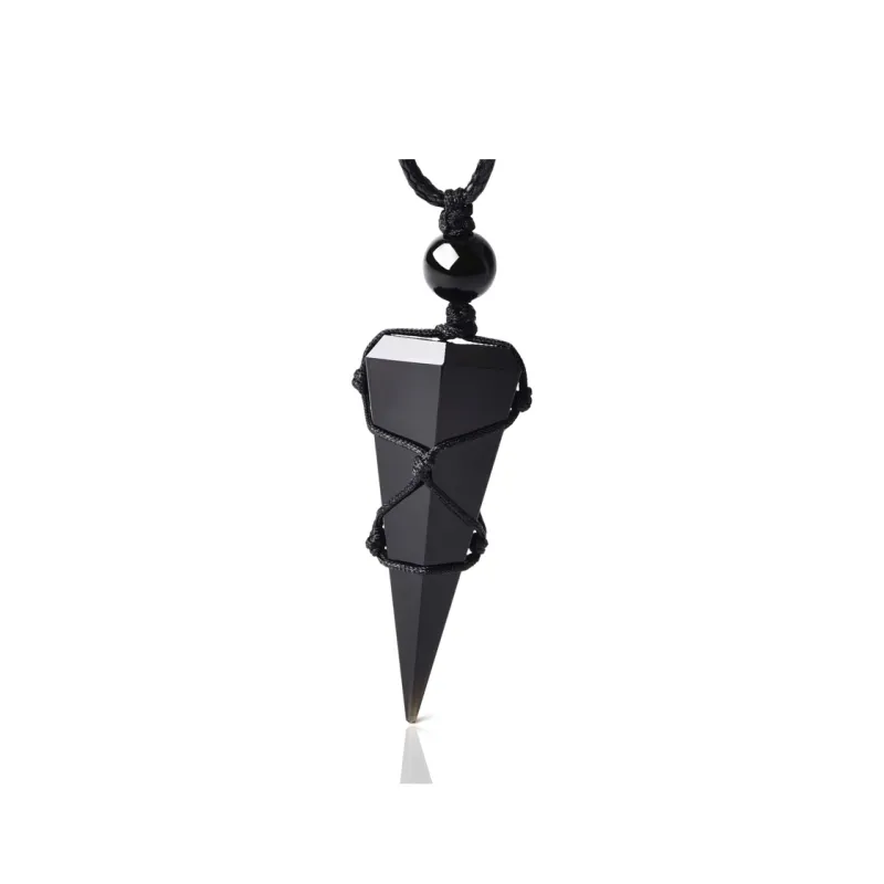 Lingfei Obsidian Pendants Unisex-0