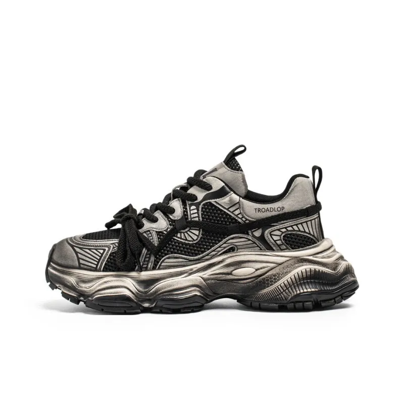 TROADLOP Shock Absorbers Slip Resistant Breathable Low Top Chunky Sneakers Men's-0