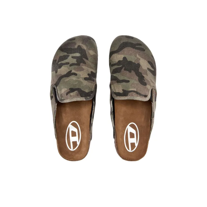 DIESEL Closed Toe Slippers 4cm Men's Green-5