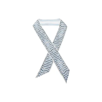 DIOR Silk Silk Scarves Women's Light Blue