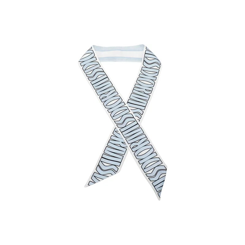 DIOR Silk Silk Scarves Women's Light Blue-0