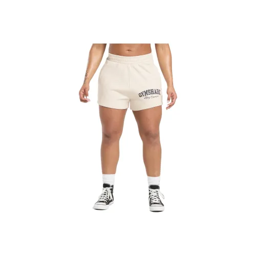 GYMSHARK Lifting Essentials Sports Shorts Women's Oat White