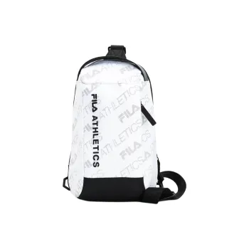 FILA Fabric One Shoulder Crossbody Sling Bags Men's White