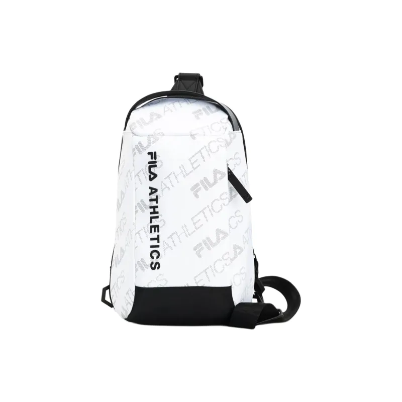 FILA Fabric One Shoulder Crossbody Sling Bags Men's White-0