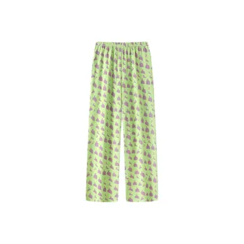 Gongdie Casual Pants Women's Irregular Pattern Pajama Pants