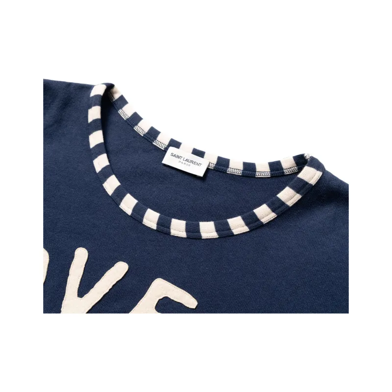 SAINT LAURENT T Shirts Women's Blue-2