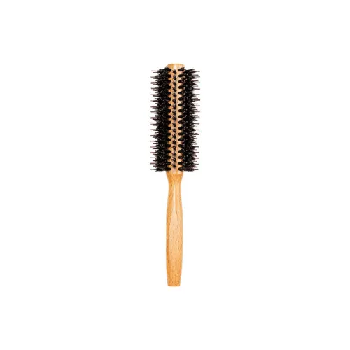 MINISO Natural Beech Wood Curling Pig Bristles Mixed Needles Styling Comb Portable