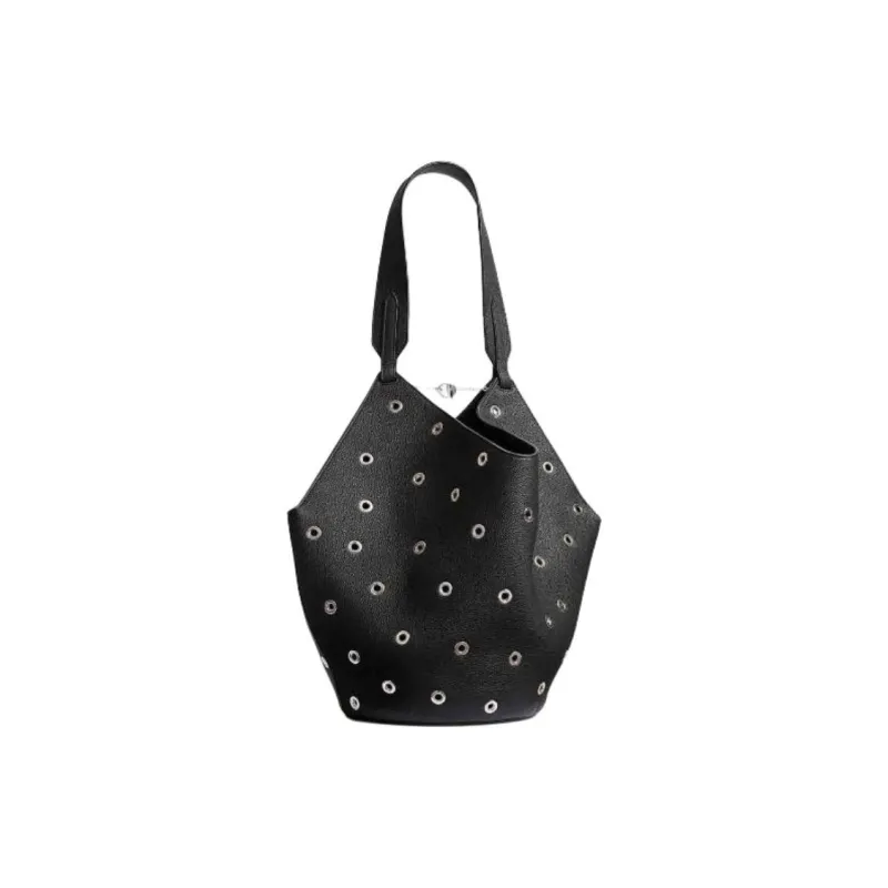 KHAITE Calfskin One Shoulder Handbag Women's Black-0