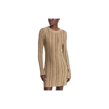 VERONICA BEARD Long Sleeved Dress Women's Gold