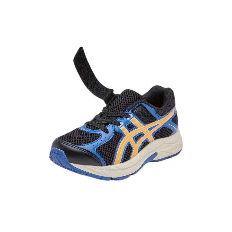 Asics RUNNING KIDS Cushioning Rebound Breathable Low Top Running Shoes Black Blue Kids'-4