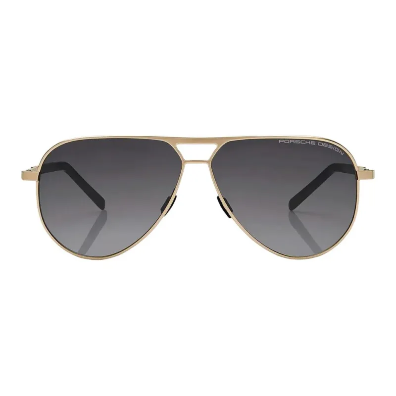 PORSCHE DESIGN Titanium Aviator Sunglasses Unisex Gold-2