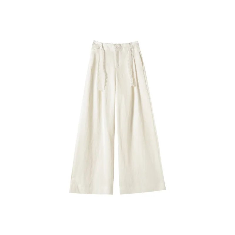 HTHK Casual Pants Women's White/Black/Cream Apricot-42