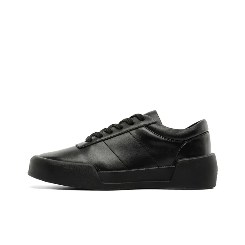 WEISHIBANGWEI Height Increasing Low Top Skateboard Shoes Unisex Black-0