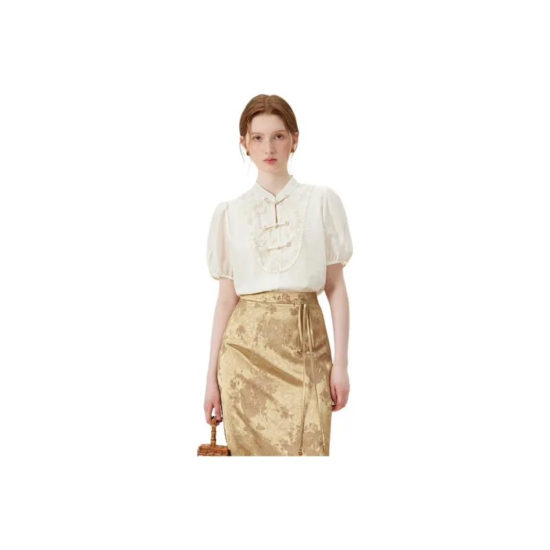FANSILANEN Shirts Women's Beige Apricot-0