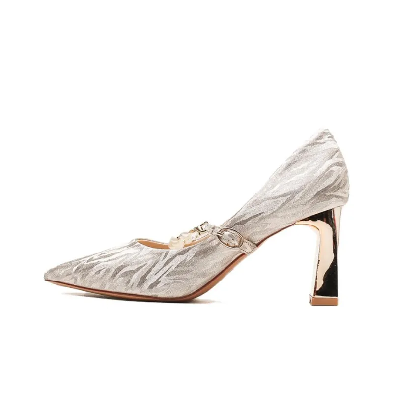 Than Than Me Chunky Heel High Heels Women's-4