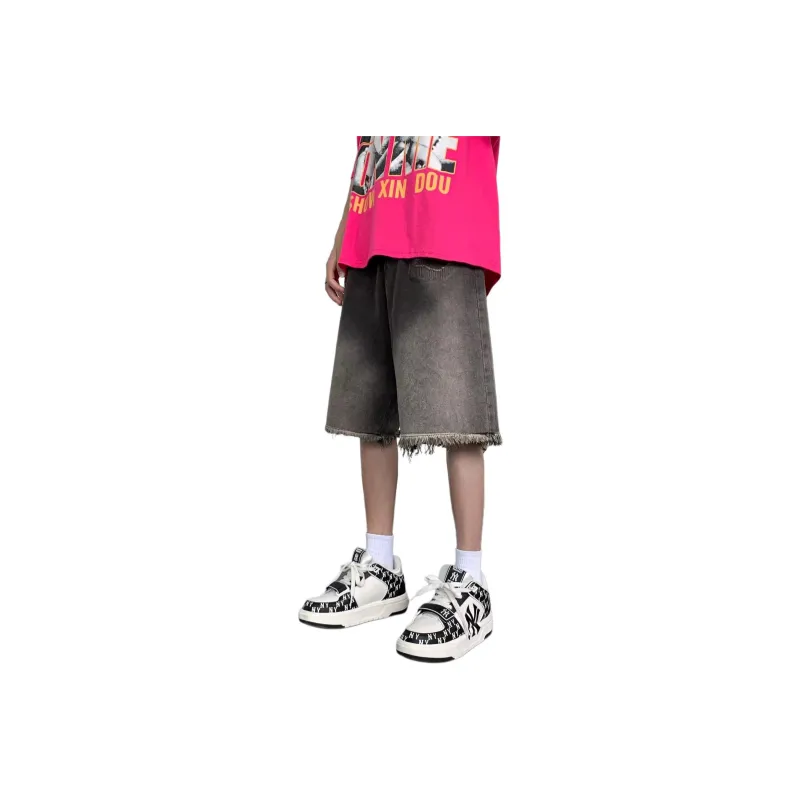 KVIV Denim Shorts Men Black -0