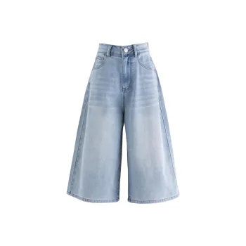 Weixi Denim Shorts Women's Jade Sea Blue