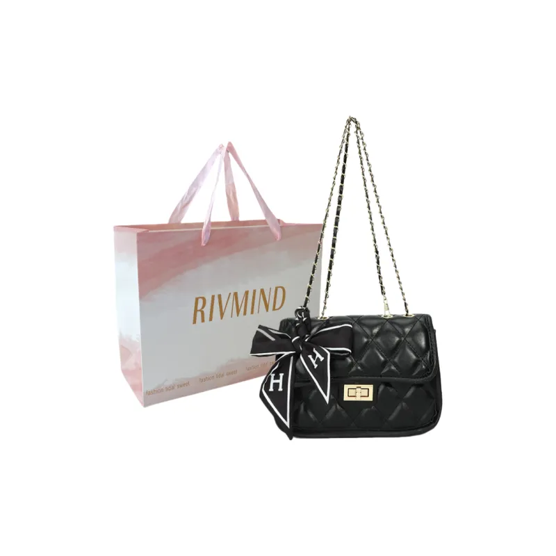 RIVMIND PU Crossbody Bag, Shoulder Bag Women's White/Black-7