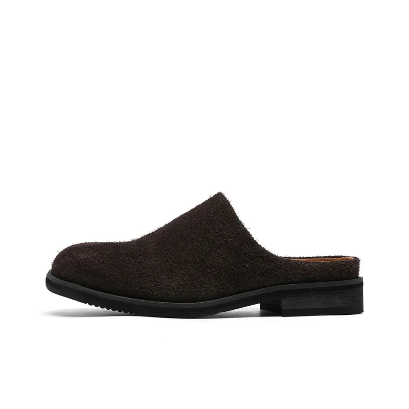 ΛOLUNKΛ Stitching Odor Resistant Slip Resistant Closed Toe Slippers Men's-0