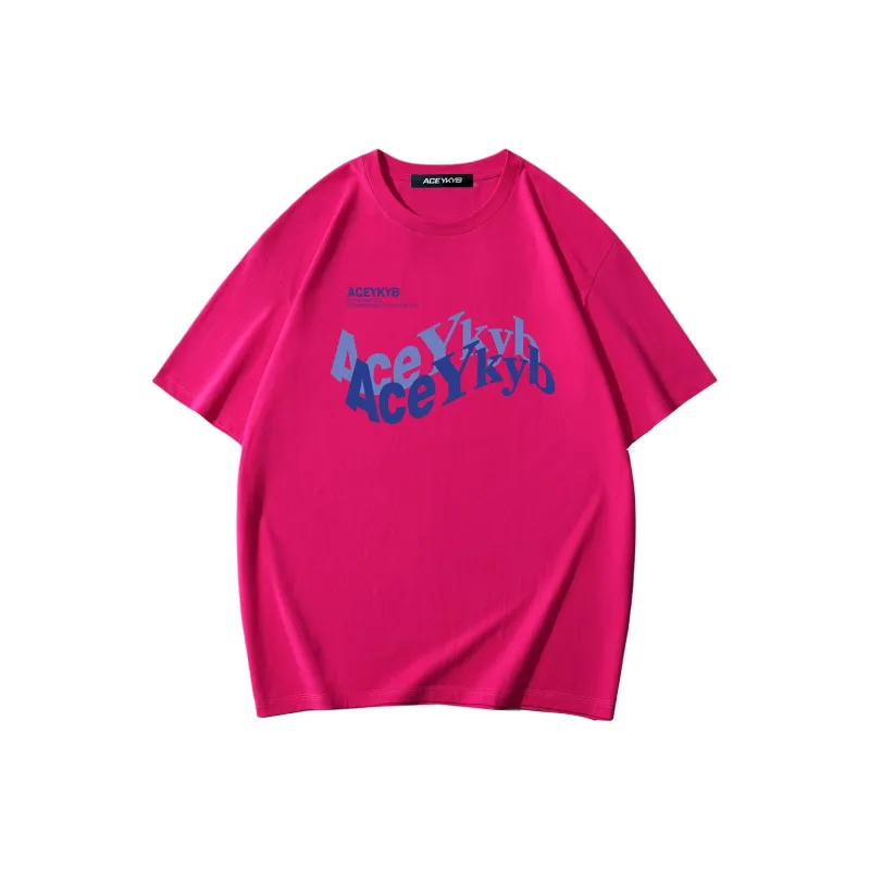 YK&YB T Shirts Unisex Rose Red-0
