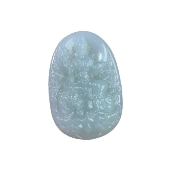 BUDOUXIAOAI Pendants White Jade/Pale Greenish White Jade Unisex