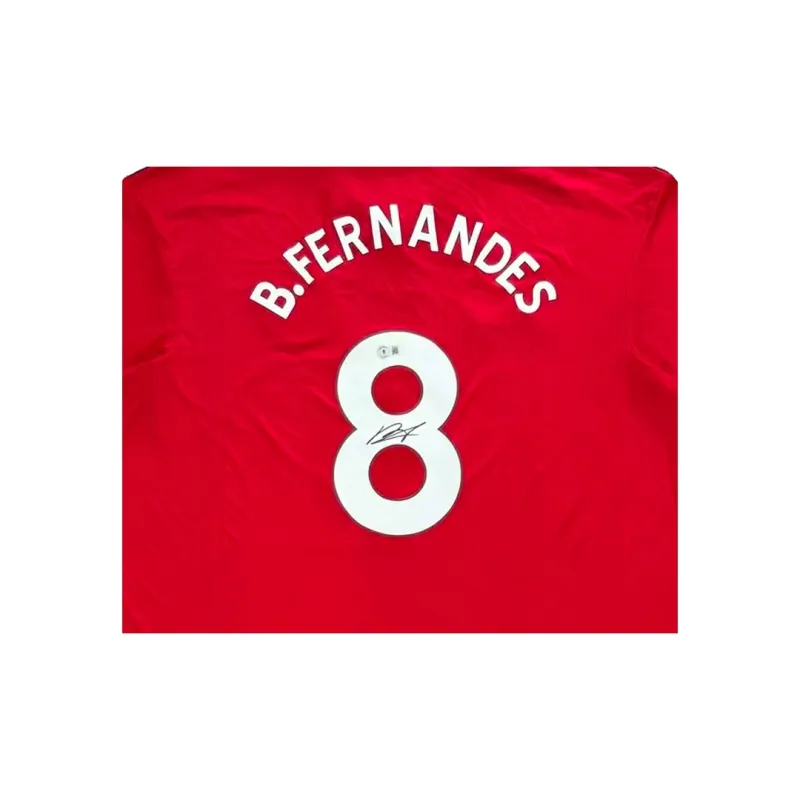 Three For Manchester United Jersey Beckett Official Certification, Deluxe Framing, Outer Frame Approx. 65x85cm Unisex-3