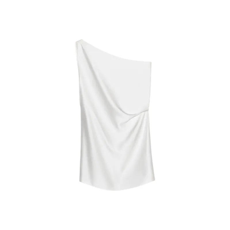 ZARA Tank Tops Women's White-0