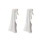 [2 Pack]Flannel Sports Towel (White+White)