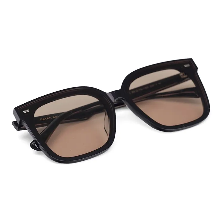 HELEN KELLER Plate Frame Square Sunglasses Unisex-13