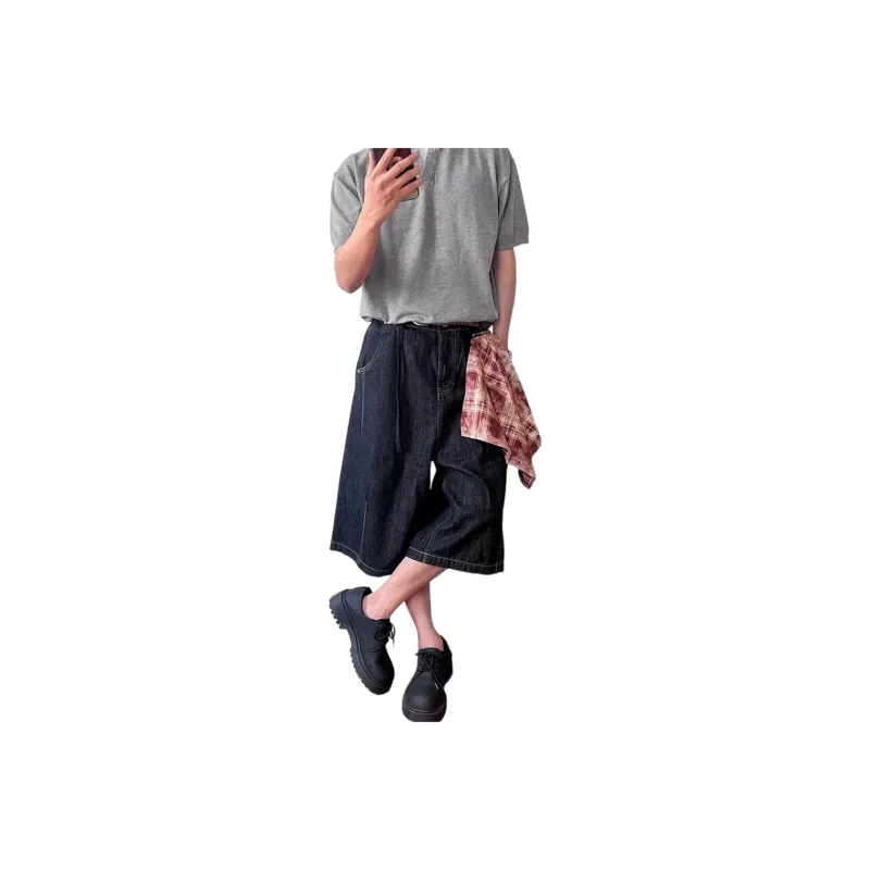 Weles Denim Shorts Unisex Black-2
