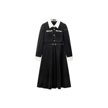 PEACEBIRD Long Sleeved Dress Women's