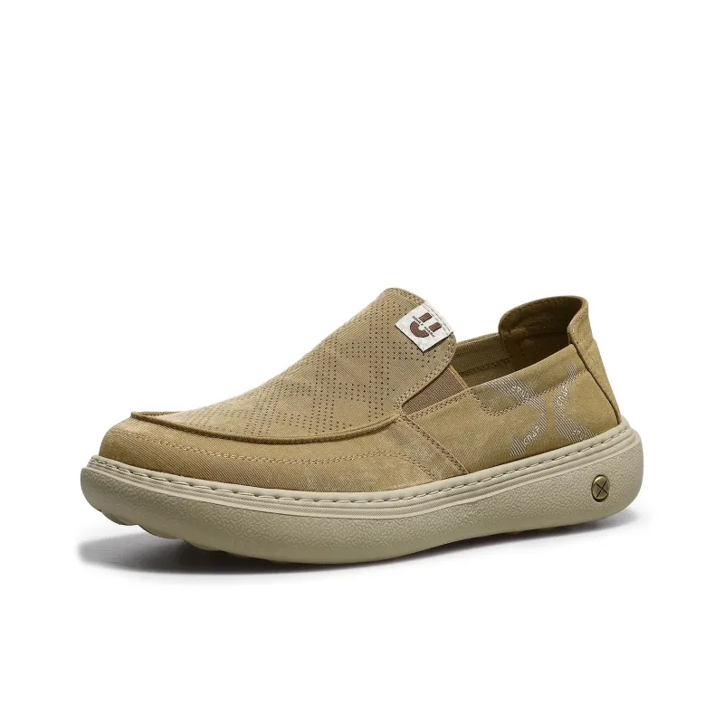 Desai Men's Casual Shoes Men Low Top Apricot, Gray-1
