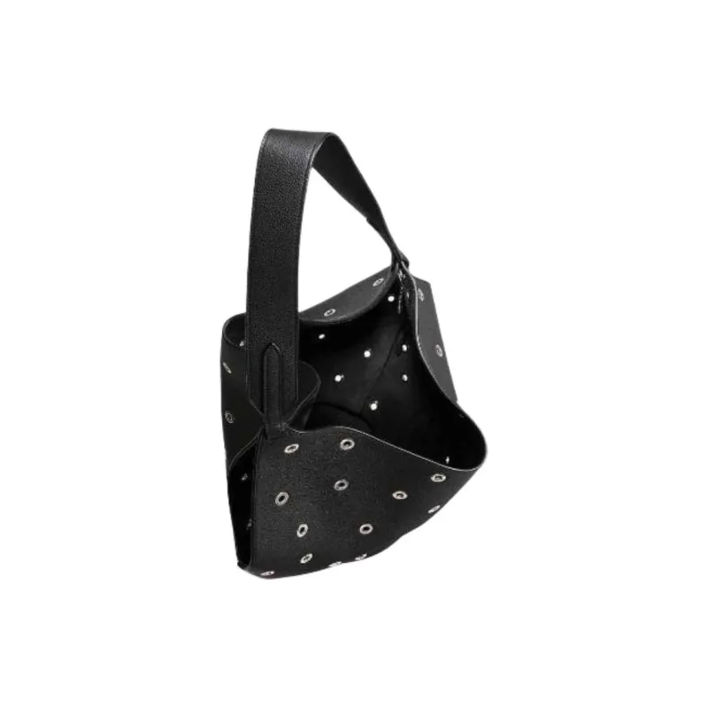 KHAITE Calfskin One Shoulder Handbag Women's Black-2