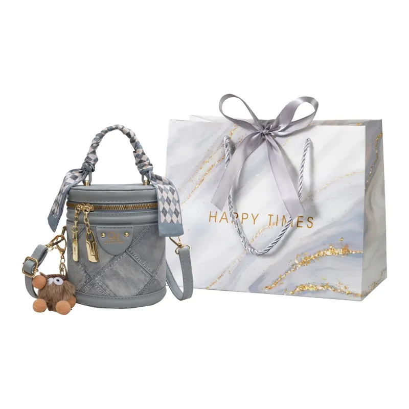Miss Angel PU Crossbody Handbag Women's White/Black/Blue-12