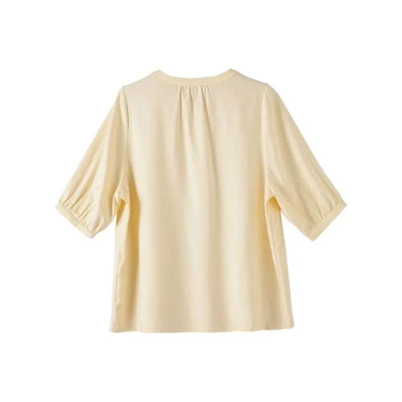 Late White Shirts Women's Light Yellow-1