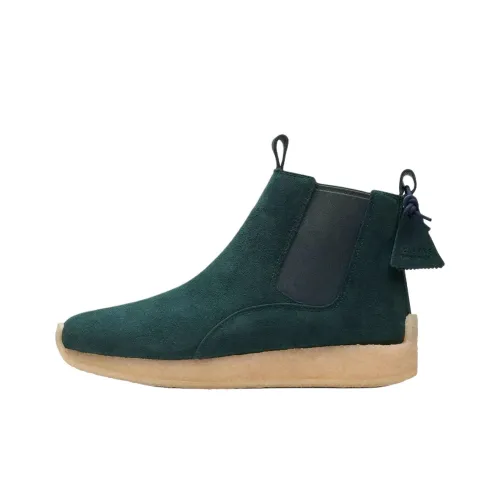 Clarks Radlett Short Chelsea Boots Men's Dark Green