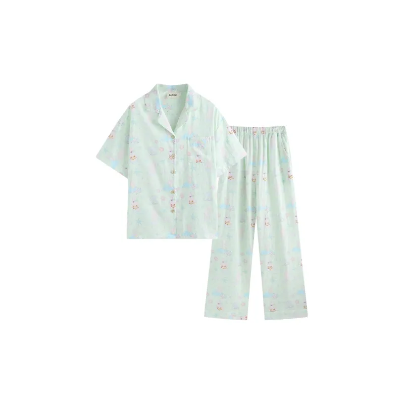 Wabi Town Pajama Set Women's Light Green-0