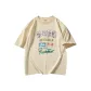 Apricot-Short-Sleeved-American Letter