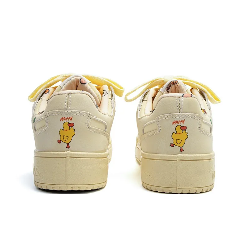 The New Age Family Low Top Skateboard Shoes Women's Yellow-3