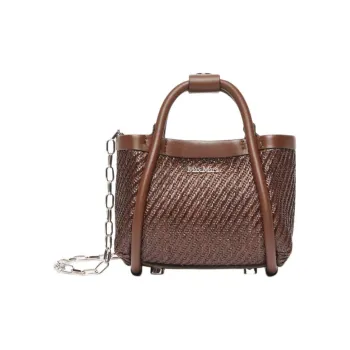 MaxMara Polyamide Tote Bag, Shopping Bag, Shoulder Bag, Crossbody Bag, Handbag Mini Women's Dark Brown