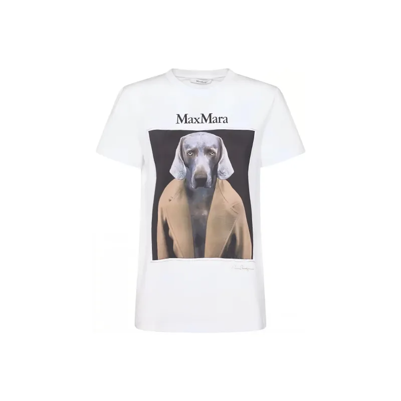MaxMara Graphic Printed Crewneck T Shirt-0