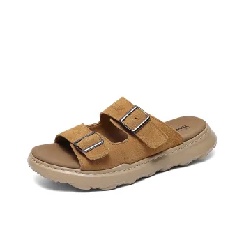 TEMPUR Rubber Foam Outsole Slide Slippers Men's Wheat Ear Brown