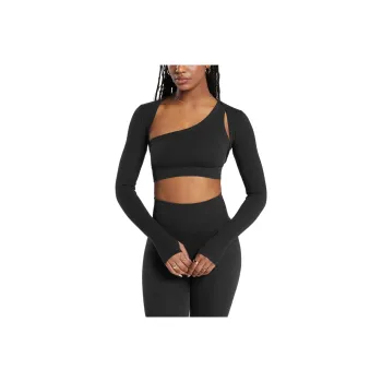 GYMSHARK Crop Top Women's Black